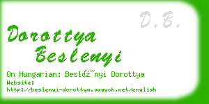 dorottya beslenyi business card